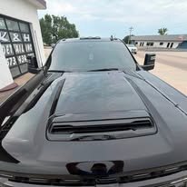 Dodge Charger hood after polishing